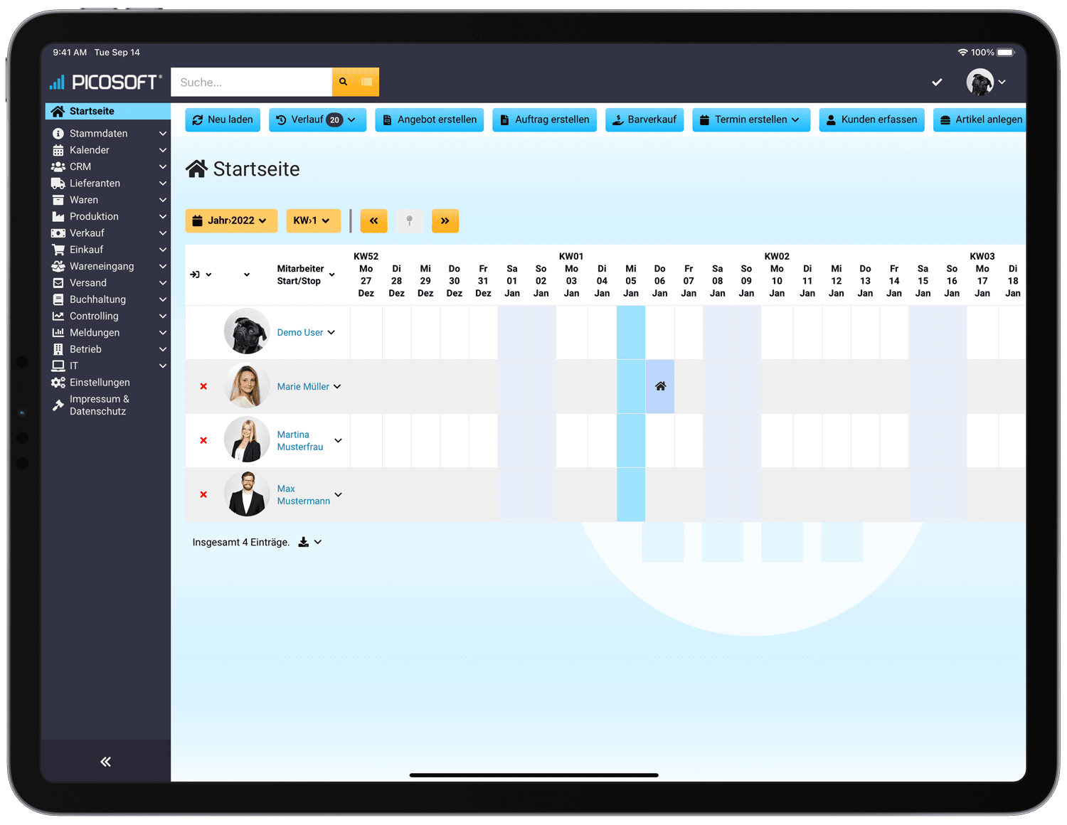 zeiterfassung demo picosoft zeiterfassung demo picosoft